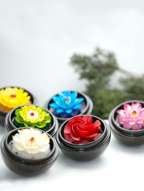 Carved Soap Flowers Set Of 3