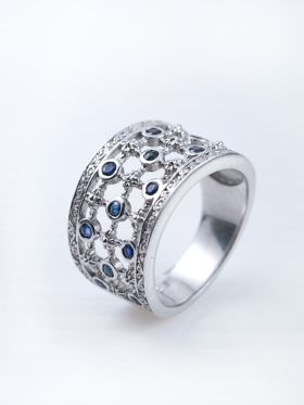 Sapphire Stream Ring